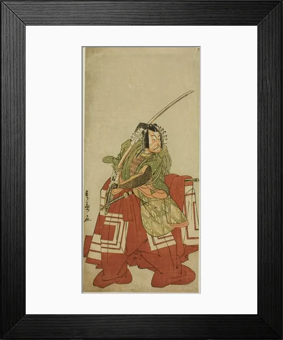Framed Print : The Actor Ichikawa Danjuro V as Arakawa Taro in the Play Date Nishiki Tsui no Yumitori... c. 1778. Creator: Shunsho