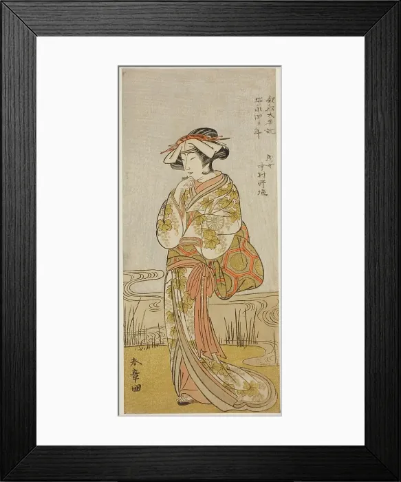 Framed Print : The Actor Nakamura Noshio I as a Dragon Maiden Disguised a Tamanami, in the Play... c. 1775. Creator: Shunsho Framed Print : The Actor Nakamura Noshio I as a Dragon Maiden Disguised a Tamanami, in the Play... c. 1775. Creator: Shunsho