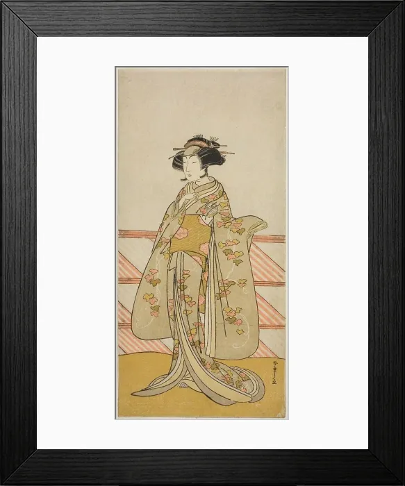 Framed Print : The Actor Yoshizawa Iroha I as Tamamo no Mae (?) in the Play Sakuya Kono Hana no... c. 1776. Creator: Shunsho Framed Print : The Actor Yoshizawa Iroha I as Tamamo no Mae (?) in the Play Sakuya Kono Hana no... c. 1776. Creator: Shunsho