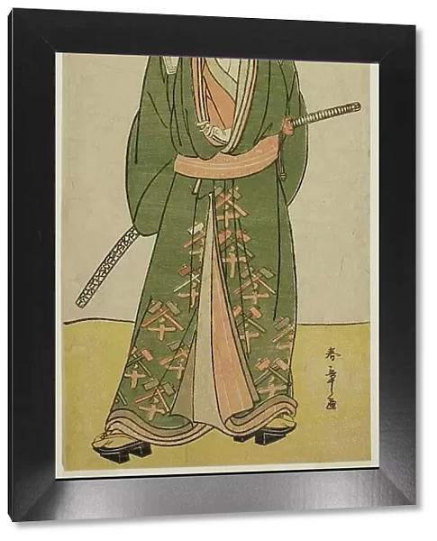 The Actor Ichikawa Danjuro V as Gokuin Sen'emon in the Play Hatsumombi Kuruwa Soga... c. 1780. Creator: Shunsho