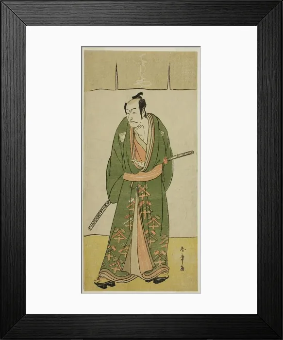 Framed Print : The Actor Ichikawa Danjuro V as Gokuin Sen'emon in the Play Hatsumombi Kuruwa Soga... c. 1780. Creator: Shunsho Framed Print : The Actor Ichikawa Danjuro V as Gokuin Sen'emon in the Play Hatsumombi Kuruwa Soga... c. 1780. Creator: Shunsho