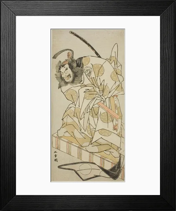 Framed Print : The Actor Nakajima Mihoemon II as Bomon no Saisho Kiyotada in the Play Oyafune Taiheiki... c. 1775. Creator: Shunsho Framed Print : The Actor Nakajima Mihoemon II as Bomon no Saisho Kiyotada in the Play Oyafune Taiheiki... c. 1775. Creator: Shunsho