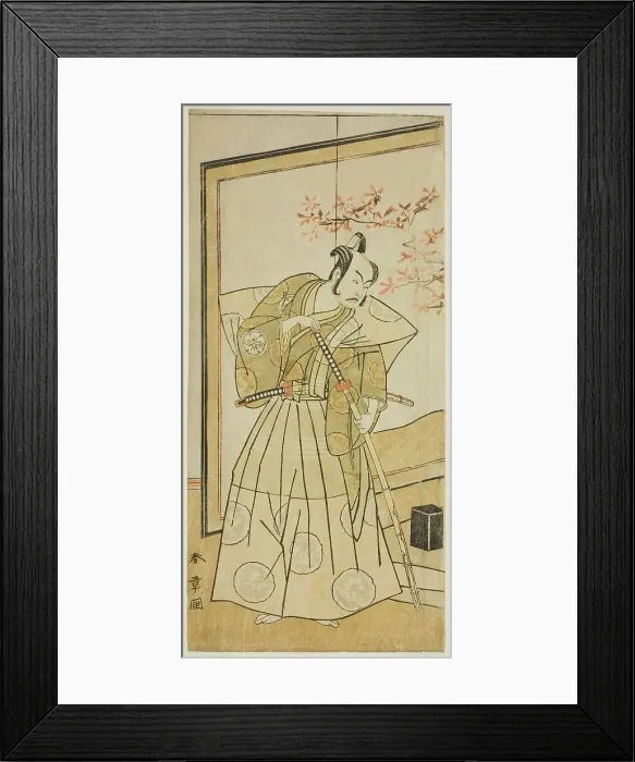 Framed Print : The Actor Nakamura Juzo II as Akita Jonosuke in the Play Onna Aruji Hatsuyuki no Sekai... c. 1773. Creator: Shunsho Framed Print : The Actor Nakamura Juzo II as Akita Jonosuke in the Play Onna Aruji Hatsuyuki no Sekai... c. 1773. Creator: Shunsho