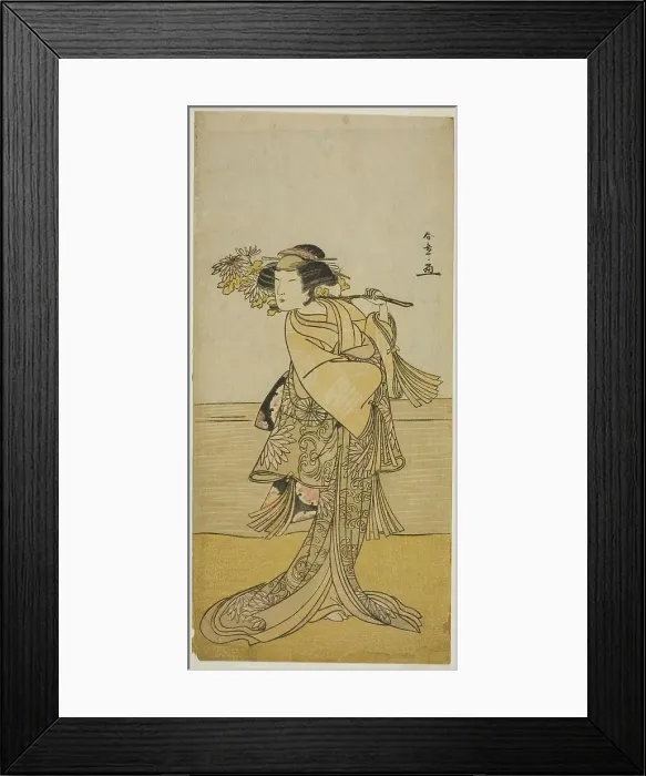 Framed Print : The Actor Nakamura Tomijuro I as a Female Fox from Mt. Ubagadake in the Play Chigo... c. 1777. Creator: Shunsho Framed Print : The Actor Nakamura Tomijuro I as a Female Fox from Mt. Ubagadake in the Play Chigo... c. 1777. Creator: Shunsho