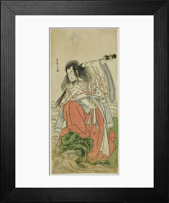 Framed Print : The Actor Onoe Matsusuke I as Retired Emperor Sutoku in the Play Kitekaeru Nishiki no... c. 1780. Creator: Shunsho Framed Print : The Actor Onoe Matsusuke I as Retired Emperor Sutoku in the Play Kitekaeru Nishiki no... c. 1780. Creator: Shunsho