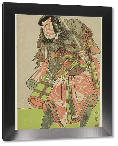 The Actor Nakamura Tomijuro I as Akushichibyoe Kagekiyo in the Play Kite Hajime Hatsugai... c.1774. Creator: Shunsho
