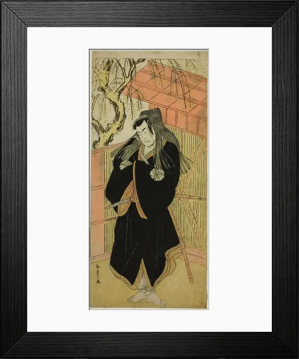 Framed Print : The Actor Matsumoto Koshiro IV as Matsuo-maru (?) in the Play Sugawara Denju Tenarai... c. 1779. Creator: Shunsho Framed Print : The Actor Matsumoto Koshiro IV as Matsuo-maru (?) in the Play Sugawara Denju Tenarai... c. 1779. Creator: Shunsho