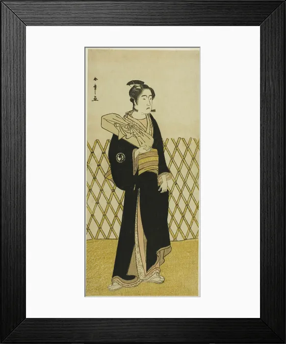 Framed Print : The Actor Sawamura Sojuro III as the Hairdresser Jirokichi in the Play Shida Choja... c. 1781. Creator: Shunsho Framed Print : The Actor Sawamura Sojuro III as the Hairdresser Jirokichi in the Play Shida Choja... c. 1781. Creator: Shunsho
