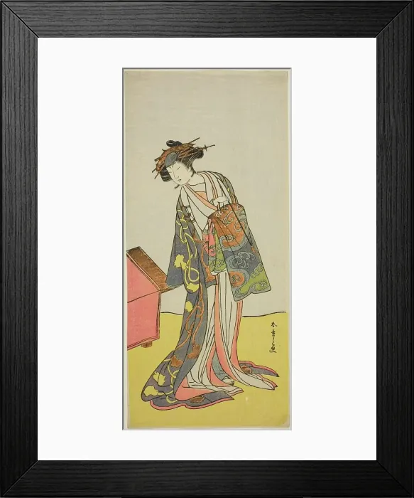 Framed Print : The Actor Iwai Hanshiro IV as the Courtesan Agemaki in the Play Sukeroku Yukari no... c. 1776. Creator: Shunsho Framed Print : The Actor Iwai Hanshiro IV as the Courtesan Agemaki in the Play Sukeroku Yukari no... c. 1776. Creator: Shunsho