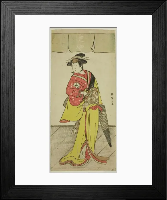 Framed Print : The Actor Iwai Hanshiro IV as Osuwa in the Play Koi no Yosuga Kanagaki Soga, Performed... c. 1789. Creator: Shunsho Framed Print : The Actor Iwai Hanshiro IV as Osuwa in the Play Koi no Yosuga Kanagaki Soga, Performed... c. 1789. Creator: Shunsho