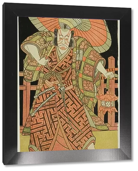The Actor Ichikawa Danjuro V as Kazusa no Gorobei Tadamitsu in the Play Kitekaeru... c. 1780. Creator: Shunsho