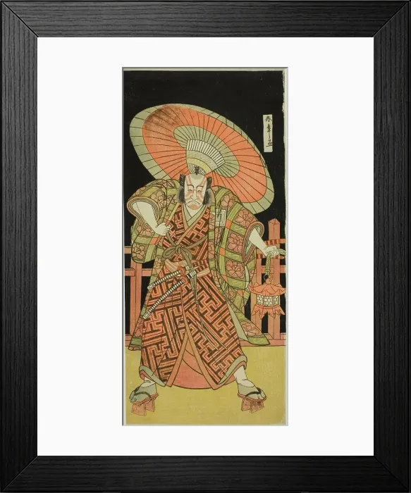 Framed Print : The Actor Ichikawa Danjuro V as Kazusa no Gorobei Tadamitsu in the Play Kitekaeru... c. 1780. Creator: Shunsho Framed Print : The Actor Ichikawa Danjuro V as Kazusa no Gorobei Tadamitsu in the Play Kitekaeru... c. 1780. Creator: Shunsho