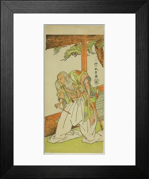 Framed Print : The Actor Otani Hiroemon III as Shinoda Jirodayu in the Play Keisei Momiji no Uchikake... c. 1772. Creator: Shunsho Framed Print : The Actor Otani Hiroemon III as Shinoda Jirodayu in the Play Keisei Momiji no Uchikake... c. 1772. Creator: Shunsho