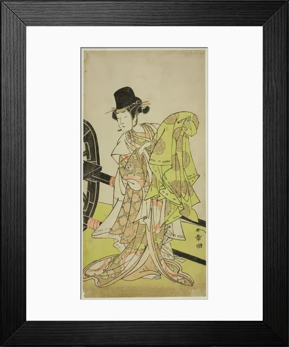 Framed Print : The Actor Yamashita Kinsaku II as Tsukimasu, Acting as Sakura-maru, in the Play Miya... c. 1773. Creator: Shunsho Framed Print : The Actor Yamashita Kinsaku II as Tsukimasu, Acting as Sakura-maru, in the Play Miya... c. 1773. Creator: Shunsho
