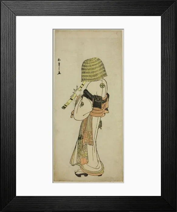 Framed Print : The Actor Nakamura Nakazo I as Kakogawa Honzo in Komuso Attire in the Play Kanadehon... c. 1783. Creator: Shunsho Framed Print : The Actor Nakamura Nakazo I as Kakogawa Honzo in Komuso Attire in the Play Kanadehon... c. 1783. Creator: Shunsho