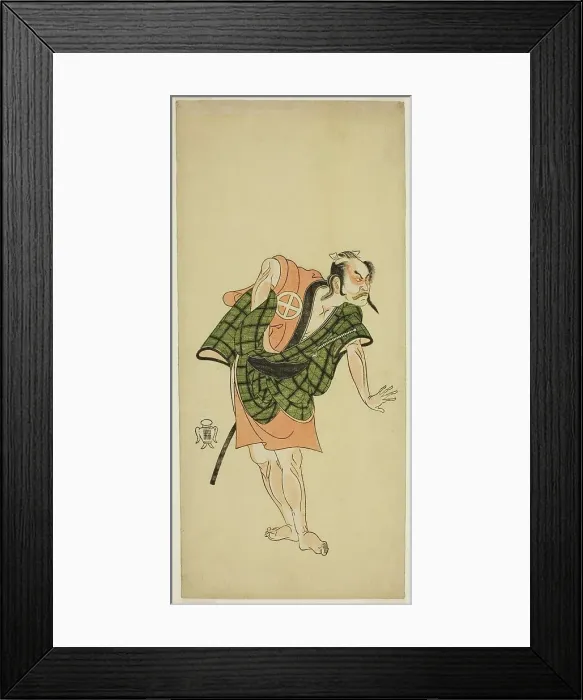 Framed Print : The Actor Otani Hiroji III as Onio Shinzaemon (?) in the Play Bunshin Sugatami Soga (?)... c. 1765. Creator: Shunsho Framed Print : The Actor Otani Hiroji III as Onio Shinzaemon (?) in the Play Bunshin Sugatami Soga (?)... c. 1765. Creator: Shunsho