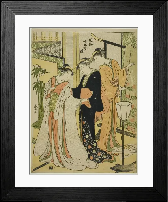 Framed Print : Courteousness (Rei), from the series Five Virtues in the Manners of Women... c. 1781 / 1801. Creator: Katsukawa Shunzan. Courteousness (Rei), from the series Five Virtues in the Manners of Women... c. 1781 / 1801. Creator: Katsukawa Shunzan Framed Print : Courteousness (Rei), from the series Five Virtues in the Manners of Women... c. 1781 / 1801. Creator: Katsukawa Shunzan. Courteousness (Rei), from the series Five Virtues in the Manners of Women... c. 1781 / 1801. Creator: Katsukawa Shunzan