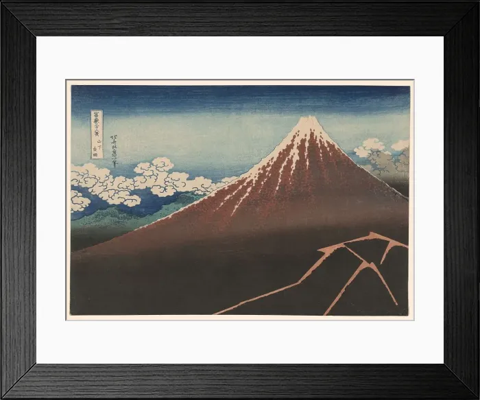 Framed Print : Shower Below the Summit (Sanka hakuu), from the series Thirty-Six Views of Mount Fuji... c1830 / 33. Creator: Hokusai. Shower Below the Summit (Sanka hakuu), from the series Thirty-Six Views of Mount Fuji... c1830 / 33. Creator: Hokusai Framed Print : Shower Below the Summit (Sanka hakuu), from the series Thirty-Six Views of Mount Fuji... c1830 / 33. Creator: Hokusai. Shower Below the Summit (Sanka hakuu), from the series Thirty-Six Views of Mount Fuji... c1830 / 33. Creator: Hokusai