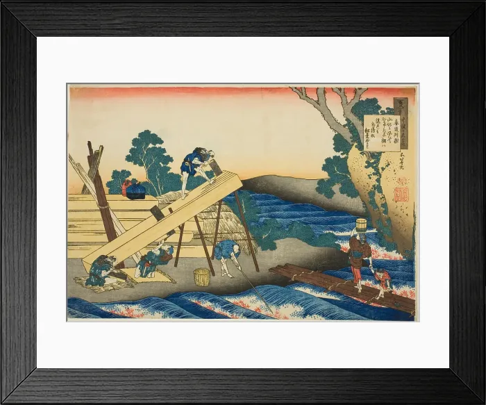 Framed Print : Harumichi no Tsuraki, thirty-second poet in the series One Hundred Poems by One... c. 1835 / 36. Creator: Hokusai Framed Print : Harumichi no Tsuraki, thirty-second poet in the series One Hundred Poems by One... c. 1835 / 36. Creator: Hokusai
