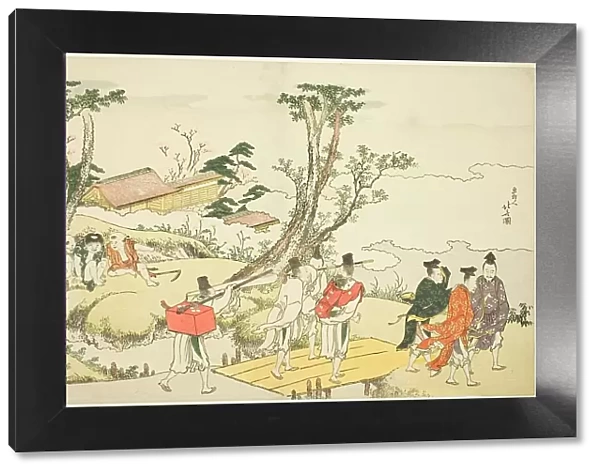 Frontispiece to the illustrated album 'Thirty-six Immortal Women Poets' ('Nishikizuri... 1801. Creator: Hokusai. Frontispiece to the illustrated album 'Thirty-six Immortal Women Poets' ('Nishikizuri... 1801. Creator: Hokusai)