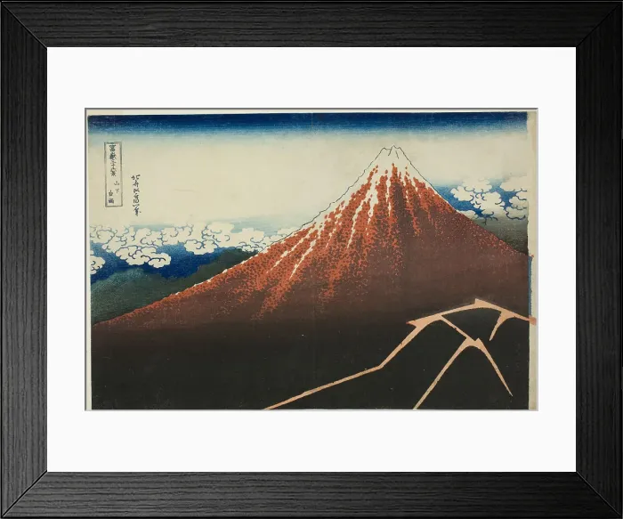 Framed Print : Shower Below the Summit (Sanka hakuu), from the series Thirty-Six Views of Mount Fuji...c1830 / 33. Creator: Hokusai. Shower Below the Summit (Sanka hakuu), from the series Thirty-Six Views of Mount Fuji...c1830 / 33. Creator: Hokusai Framed Print : Shower Below the Summit (Sanka hakuu), from the series Thirty-Six Views of Mount Fuji...c1830 / 33. Creator: Hokusai. Shower Below the Summit (Sanka hakuu), from the series Thirty-Six Views of Mount Fuji...c1830 / 33. Creator: Hokusai
