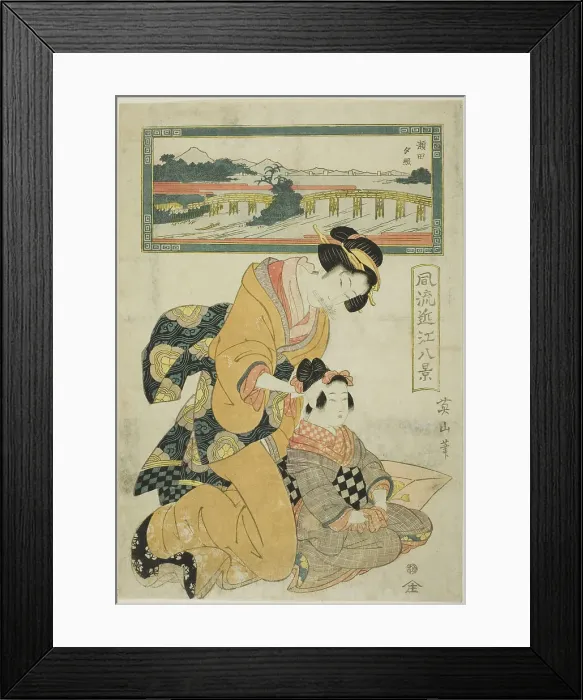 Framed Print : Evening Glow at Seta (Seta sekisho), from the series Fashionable Eight Views of.. c. 1814 / 17. Creator: Kikukawa Eizan. Evening Glow at Seta (Seta sekisho), from the series Fashionable Eight Views of.. c. 1814 / 17. Creator: Kikukawa Eizan Framed Print : Evening Glow at Seta (Seta sekisho), from the series Fashionable Eight Views of.. c. 1814 / 17. Creator: Kikukawa Eizan. Evening Glow at Seta (Seta sekisho), from the series Fashionable Eight Views of.. c. 1814 / 17. Creator: Kikukawa Eizan