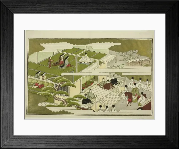 Framed Print : New Year at Court, from the illustrated kyoka anthology The Young God... Japan, New Year, 1789. Creator: Kitagawa Utamaro. New Year at Court, from the illustrated kyoka anthology The Young God... Japan, New Year, 1789 Framed Print : New Year at Court, from the illustrated kyoka anthology The Young God... Japan, New Year, 1789. Creator: Kitagawa Utamaro. New Year at Court, from the illustrated kyoka anthology The Young God... Japan, New Year, 1789