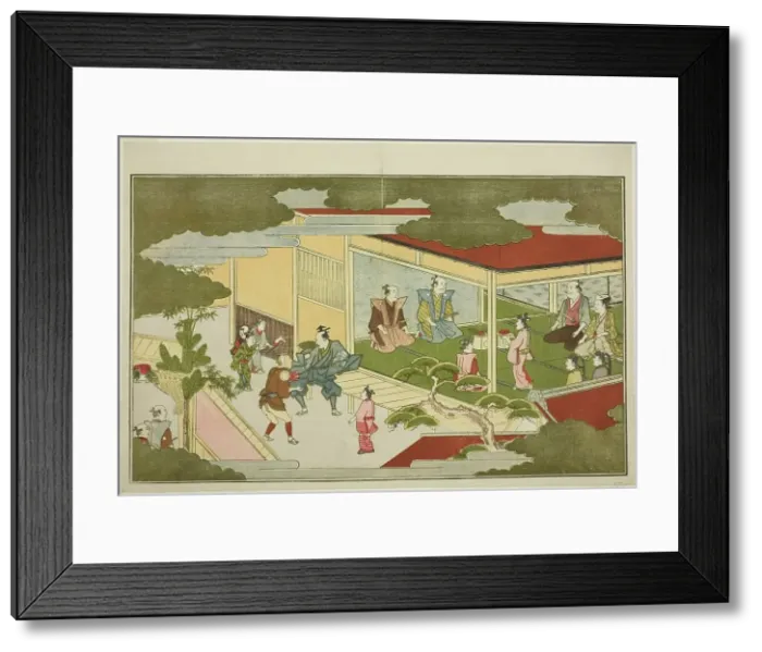 Framed Print : New Year in a Samurai Mansion, from the illustrated kyoka anthology The Young God... 1789. Creator: Kitagawa Utamaro. New Year in a Samurai Mansion, from the illustrated kyoka anthology The Young God... 1789. Creator: Kitagawa Utamaro Framed Print : New Year in a Samurai Mansion, from the illustrated kyoka anthology The Young God... 1789. Creator: Kitagawa Utamaro. New Year in a Samurai Mansion, from the illustrated kyoka anthology The Young God... 1789. Creator: Kitagawa Utamaro