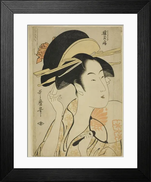 Framed Print : The Habit of Boisterousness (Sawagashiki kuse), from the series Seven Bad... Japan, c. 1797. Creator: Kitagawa Utamaro. The Habit of Boisterousness (Sawagashiki kuse), from the series Seven Bad... Japan, c. 1797 Framed Print : The Habit of Boisterousness (Sawagashiki kuse), from the series Seven Bad... Japan, c. 1797. Creator: Kitagawa Utamaro. The Habit of Boisterousness (Sawagashiki kuse), from the series Seven Bad... Japan, c. 1797
