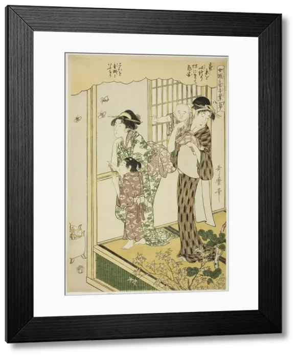 Framed Print : No. 8 (hachi), from the series Women Engaged in the Sericulture Industry (Joshoku... c. 1798 / 1800. Creator: Kitagawa Utamaro. No. 8 (hachi), from the series Women Engaged in the Sericulture Industry (Joshoku... c. 1798 / 1800) Framed Print : No. 8 (hachi), from the series Women Engaged in the Sericulture Industry (Joshoku... c. 1798 / 1800. Creator: Kitagawa Utamaro. No. 8 (hachi), from the series Women Engaged in the Sericulture Industry (Joshoku... c. 1798 / 1800)