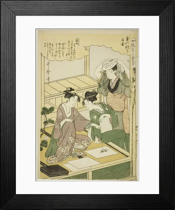 Framed Print : No. 7 (nana), from the series Women Engaged in the Sericulture Industry (Joshoku... c1798 / 1800. Creator: Kitagawa Utamaro. No. 7 (nana), from the series Women Engaged in the Sericulture Industry (Joshoku... c1798 / 1800) Framed Print : No. 7 (nana), from the series Women Engaged in the Sericulture Industry (Joshoku... c1798 / 1800. Creator: Kitagawa Utamaro. No. 7 (nana), from the series Women Engaged in the Sericulture Industry (Joshoku... c1798 / 1800)
