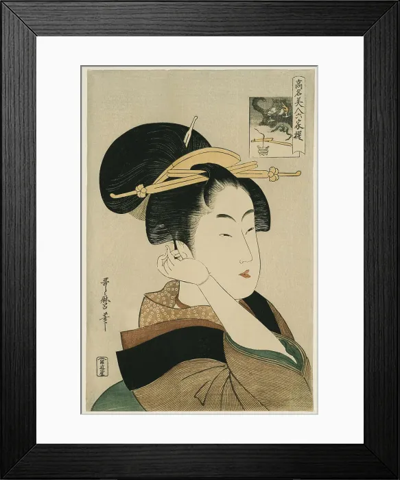 Framed Print : Tatsumi Roko, from the series “Renowned Beauties Likened to the Six Immortal Poets'... c. 1794 / 96. Creator: Kitagawa Utamaro. Tatsumi Roko, from the series “Renowned Beauties Likened to the Six Immortal Poets'... c. 1794 / 96 Framed Print : Tatsumi Roko, from the series “Renowned Beauties Likened to the Six Immortal Poets'... c. 1794 / 96. Creator: Kitagawa Utamaro. Tatsumi Roko, from the series “Renowned Beauties Likened to the Six Immortal Poets'... c. 1794 / 96