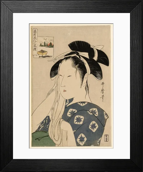 Framed Print : The Asahiya Widow, from the series “Renowned Beauties Likened to the Six Immortal... c. 1795 / 96. Creator: Kitagawa Utamaro Framed Print : The Asahiya Widow, from the series “Renowned Beauties Likened to the Six Immortal... c. 1795 / 96. Creator: Kitagawa Utamaro
