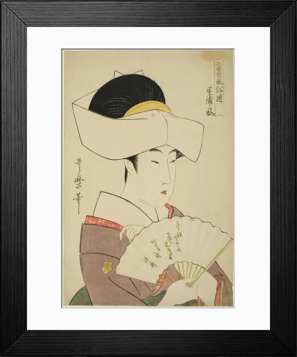 Framed Print : The Style of a Feudal Lord's Household (Yashiki-fu), from the series Guide...c. 1800 / 01. Creator: Kitagawa Utamaro Framed Print : The Style of a Feudal Lord's Household (Yashiki-fu), from the series Guide...c. 1800 / 01. Creator: Kitagawa Utamaro