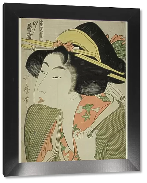 Edo Geisha, from the series 'A Guide to Women's Contemporary Styles...', Japan, c. 1801 / 02. Creator: Kitagawa Utamaro. Edo Geisha, from the series 'A Guide to Women's Contemporary Styles...', Japan, c. 1801 / 02. Creator: Kitagawa Utamaro