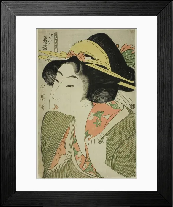 Framed Print : Edo Geisha, from the series A Guide to Women's Contemporary Styles... Japan, c. 1801 / 02. Creator: Kitagawa Utamaro. Edo Geisha, from the series A Guide to Women's Contemporary Styles... Japan, c. 1801 / 02. Creator: Kitagawa Utamaro Framed Print : Edo Geisha, from the series A Guide to Women's Contemporary Styles... Japan, c. 1801 / 02. Creator: Kitagawa Utamaro. Edo Geisha, from the series A Guide to Women's Contemporary Styles... Japan, c. 1801 / 02. Creator: Kitagawa Utamaro