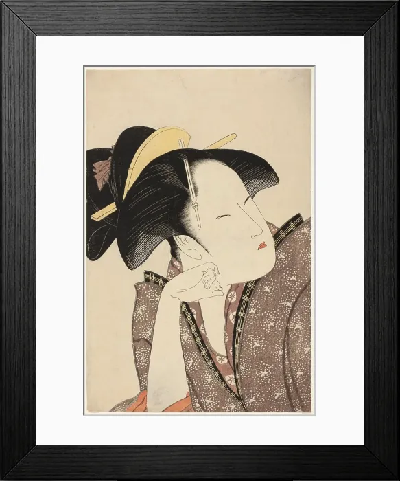 Framed Print : Reflective Love, from the series Anthology of Poems: The Love Section (Kasen koi no... c1793 / 94. Creator: Kitagawa Utamaro. Reflective Love, from the series Anthology of Poems: The Love Section (Kasen koi no... c1793 / 94) Framed Print : Reflective Love, from the series Anthology of Poems: The Love Section (Kasen koi no... c1793 / 94. Creator: Kitagawa Utamaro. Reflective Love, from the series Anthology of Poems: The Love Section (Kasen koi no... c1793 / 94)