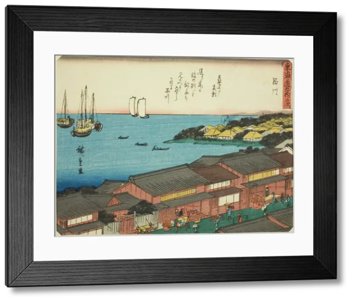 Framed Print : Shinagawa, from the series Fifty-three Stations of the Tokaido (Tokaido gojusan tsu... c. 1837 / 42. Creator: Ando Hiroshige. Shinagawa, from the series Fifty-three Stations of the Tokaido (Tokaido gojusan tsu... c. 1837 / 42) Framed Print : Shinagawa, from the series Fifty-three Stations of the Tokaido (Tokaido gojusan tsu... c. 1837 / 42. Creator: Ando Hiroshige. Shinagawa, from the series Fifty-three Stations of the Tokaido (Tokaido gojusan tsu... c. 1837 / 42)