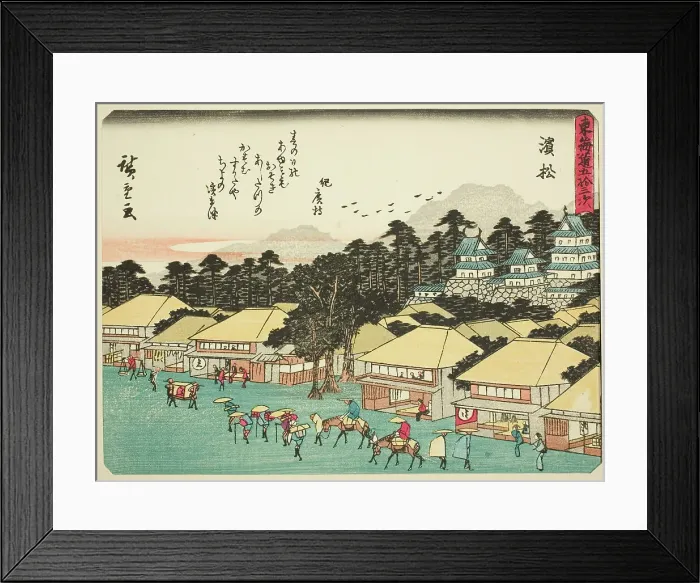 Framed Print : Hamamatsu, from the series Fifty-three Stations of the Tokaido (Tokaido gojusan tsu... c. 1837 / 42. Creator: Ando Hiroshige. Hamamatsu, from the series Fifty-three Stations of the Tokaido (Tokaido gojusan tsu... c. 1837 / 42)