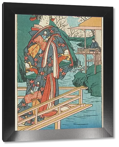 The Mountain Scene from the play Imoseyama (Imoseyama, yama no dan), section of a sheet fr... 1854. Creator: Ando Hiroshige