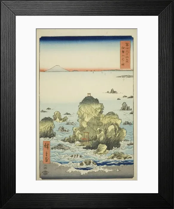 Framed Print : Futami Bay in Ise Province (Ise Futamigaura), from the series Thirty-six Views of Mount... 1858. Creator: Ando Hiroshige. Futami Bay in Ise Province (Ise Futamigaura), from the series Thirty-six Views of Mount... 1858 Framed Print : Futami Bay in Ise Province (Ise Futamigaura), from the series Thirty-six Views of Mount... 1858. Creator: Ando Hiroshige. Futami Bay in Ise Province (Ise Futamigaura), from the series Thirty-six Views of Mount... 1858