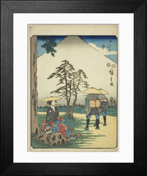 Framed Print : Hara, from the series Fifty-three Stations [of the Tokaido] (Gojusan tsugi), also known... 1852. Creator: Ando Hiroshige. Hara, from the series Fifty-three Stations [of the Tokaido] (Gojusan tsugi), also known... 1852