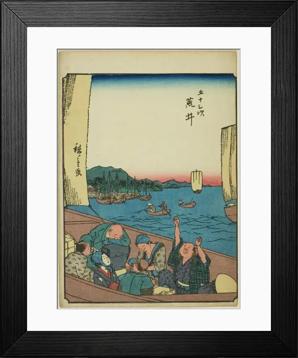 Framed Print : Arai, from the series Fifty-three Stations [of the Tokaido] (Gojusan tsugi), also known... 1852. Creator: Ando Hiroshige. Arai, from the series Fifty-three Stations [of the Tokaido] (Gojusan tsugi), also known... 1852
