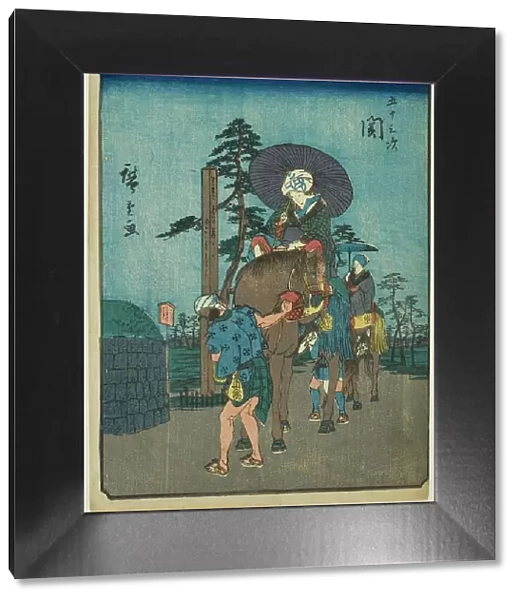 Seki, from the series 'Fifty-three Stations [of the Tokaido] (Gojusan tsugi), ' also known... 1852. Creator: Ando Hiroshige. Seki, from the series 'Fifty-three Stations [of the Tokaido] (Gojusan tsugi), ' also known... 1852