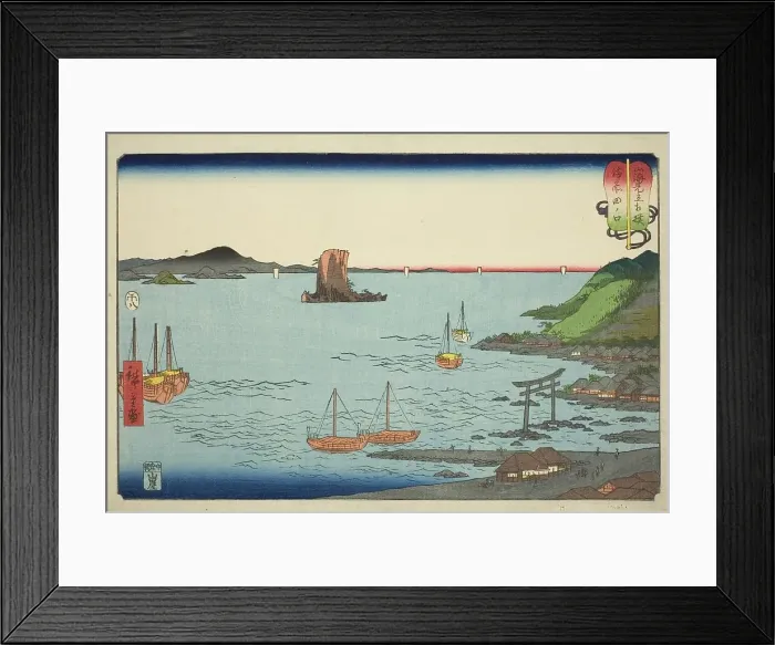 Framed Print : Tanokuchi in Bizen Province (Bizen Tanokuchi), from the series Wrestling Matches between... 1858. Creator: Ando Hiroshige. Tanokuchi in Bizen Province (Bizen Tanokuchi), from the series Wrestling Matches between... 1858 Framed Print : Tanokuchi in Bizen Province (Bizen Tanokuchi), from the series Wrestling Matches between... 1858. Creator: Ando Hiroshige. Tanokuchi in Bizen Province (Bizen Tanokuchi), from the series Wrestling Matches between... 1858