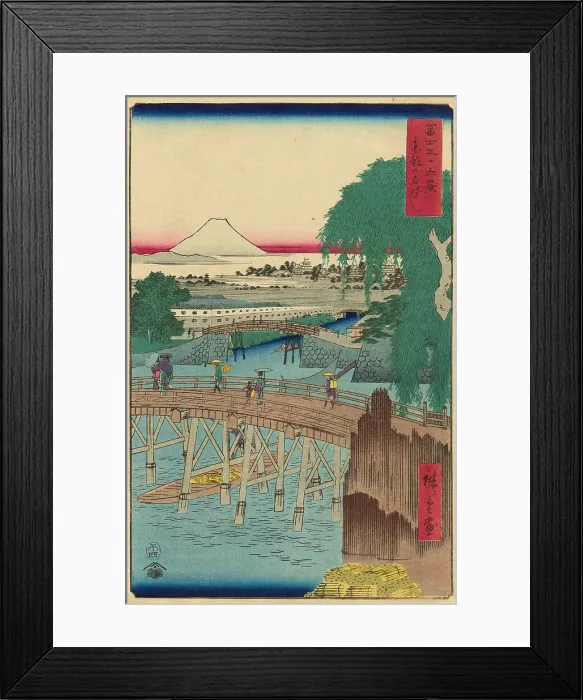 Framed Print : Ichikoku Bridge in the Eastern Capital (Toto Ichikokubashi), from the series Thirty-six... 1858. Creator: Ando Hiroshige. Ichikoku Bridge in the Eastern Capital (Toto Ichikokubashi), from the series Thirty-six... 1858 Framed Print : Ichikoku Bridge in the Eastern Capital (Toto Ichikokubashi), from the series Thirty-six... 1858. Creator: Ando Hiroshige. Ichikoku Bridge in the Eastern Capital (Toto Ichikokubashi), from the series Thirty-six... 1858