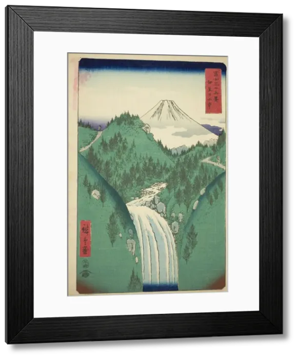 Framed Print : In the Mountains of Izu Province (Izu no sanchu), from the series Thirty-six Views of Mount...1858 Creator: Ando Hiroshige. In the Mountains of Izu Province (Izu no sanchu) Framed Print : In the Mountains of Izu Province (Izu no sanchu), from the series Thirty-six Views of Mount...1858 Creator: Ando Hiroshige. In the Mountains of Izu Province (Izu no sanchu)