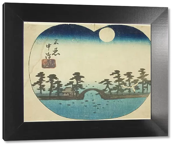 The Benten Shine on the Inner Island of Shinobazu Pond (Shinobazu Nakajima Bentensha), sec... 1852. Creator: Ando Hiroshige