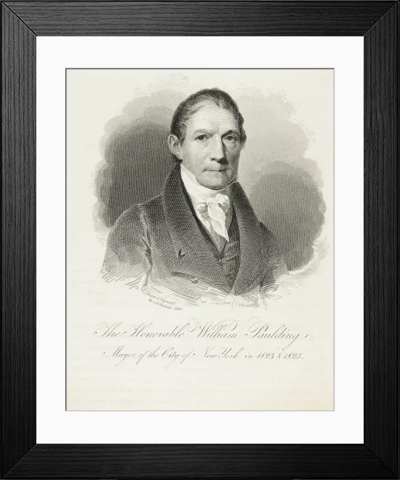 Framed Print : The Honourable William Paulding, 1826. Creator: Asher Brown Durand
