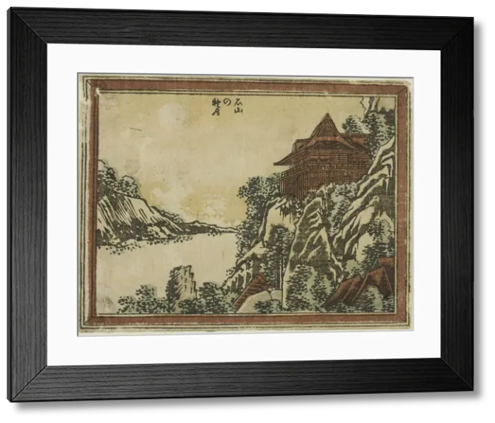 Framed Print : Autumn Moon at Ishiyama (Ishiyama no shugetsu) from the series Eight Views of Omi in... 1804 / 16. Creator: Hokusai